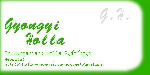 gyongyi holla business card